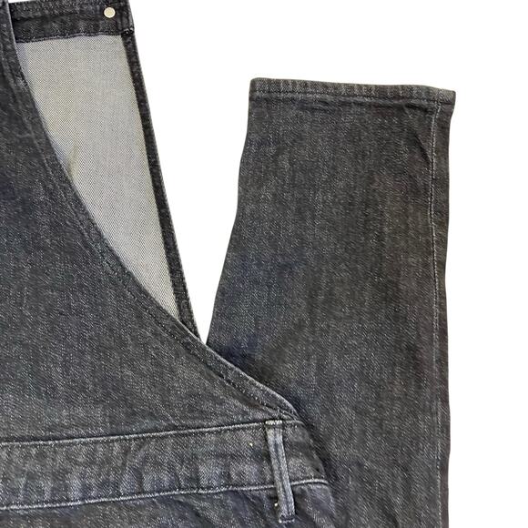 GAP Sz S Charcoal Black Maternity Denim Overalls Stretchy Adjustable Casual - Picture 15 of 16